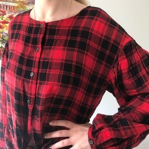 Plaid Blouse